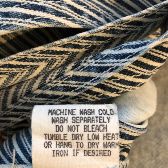 NWOT - Navy & White Stripe Denim Short-Alls - Picture 15 of 16